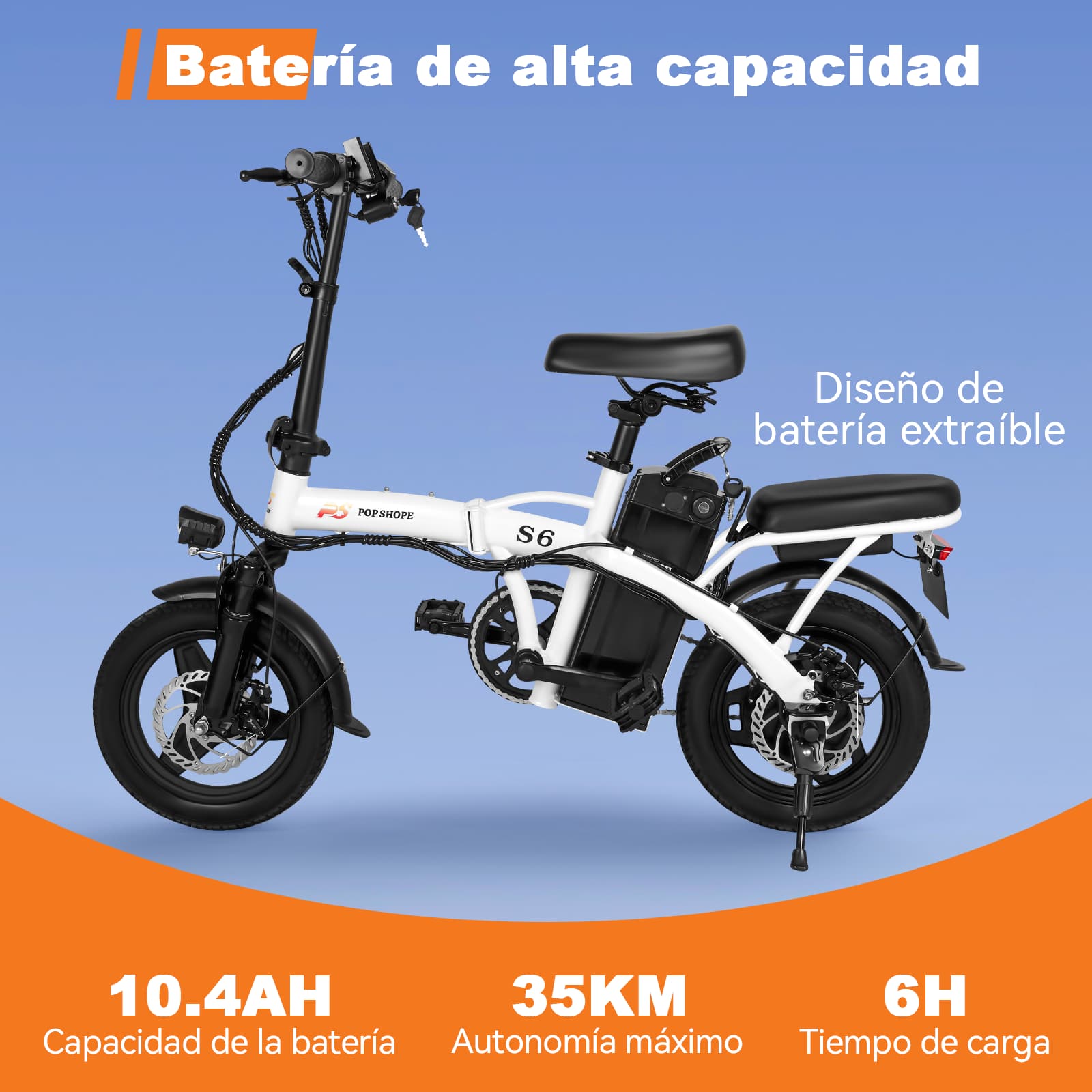 Popshope-Bicicleta-Eléctrica-S6-Blanco-04